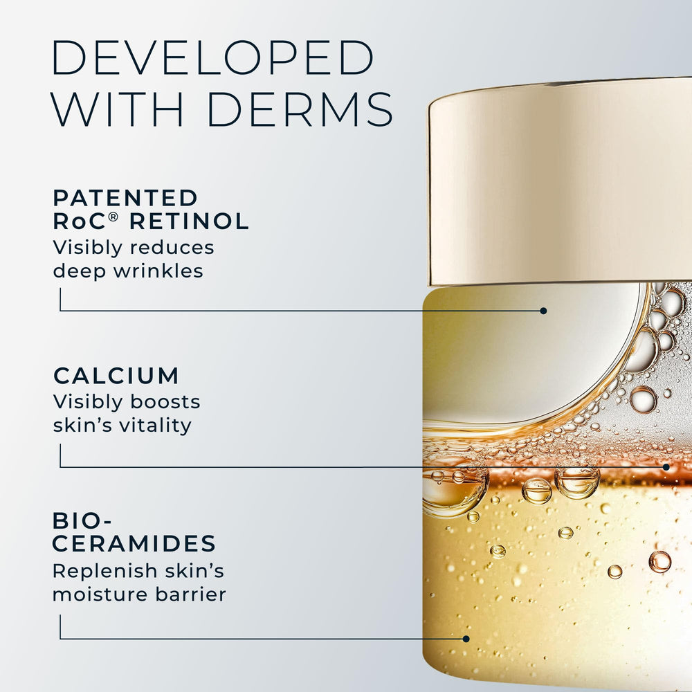 RoC Eye Cream Packette held for on-the-go skincare routine.