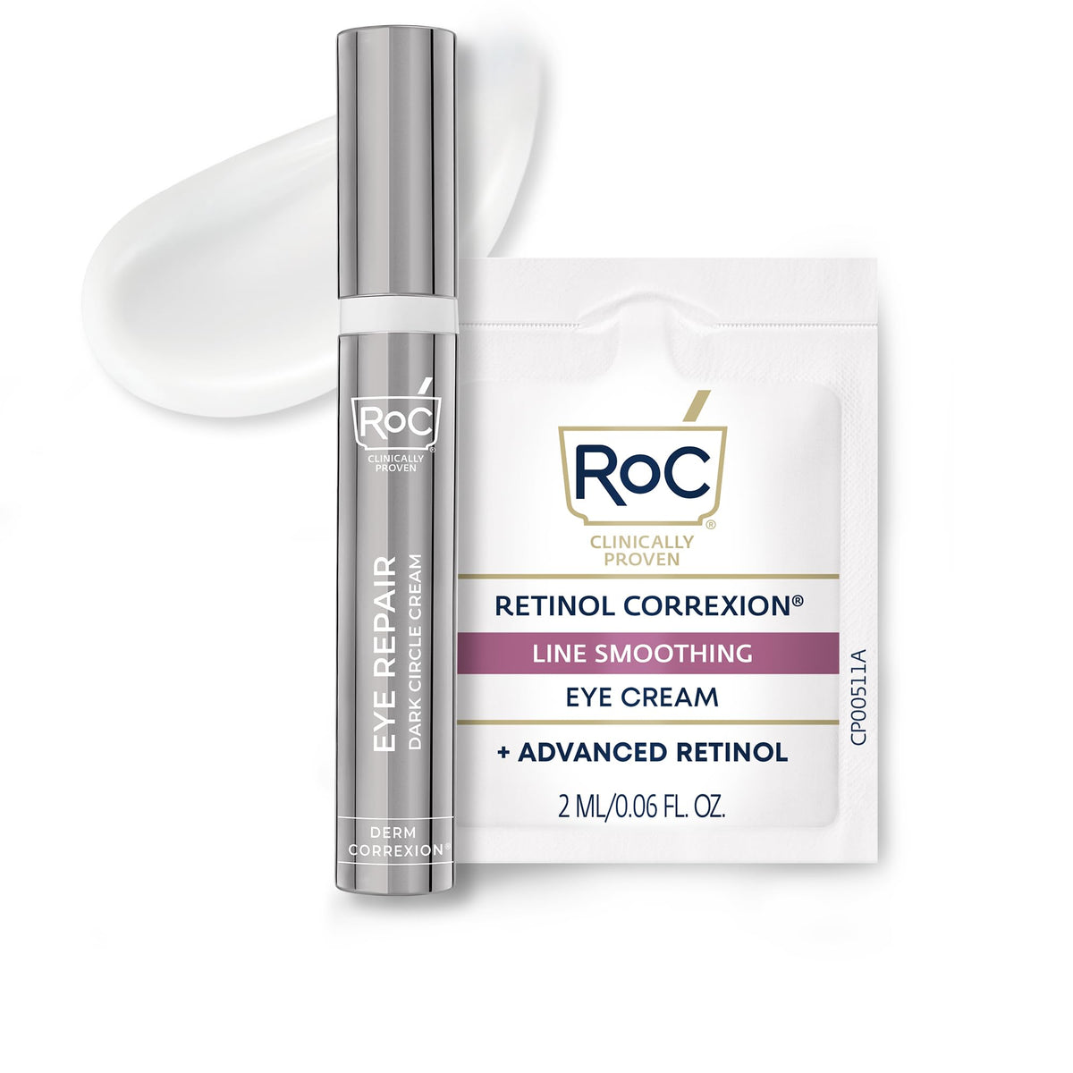 RoC Derm Correxion Eye Repair bottle shown for brightening the eye area