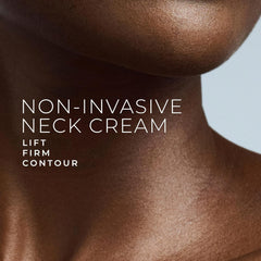 RoC neck cream firming complex to contour the neck area.