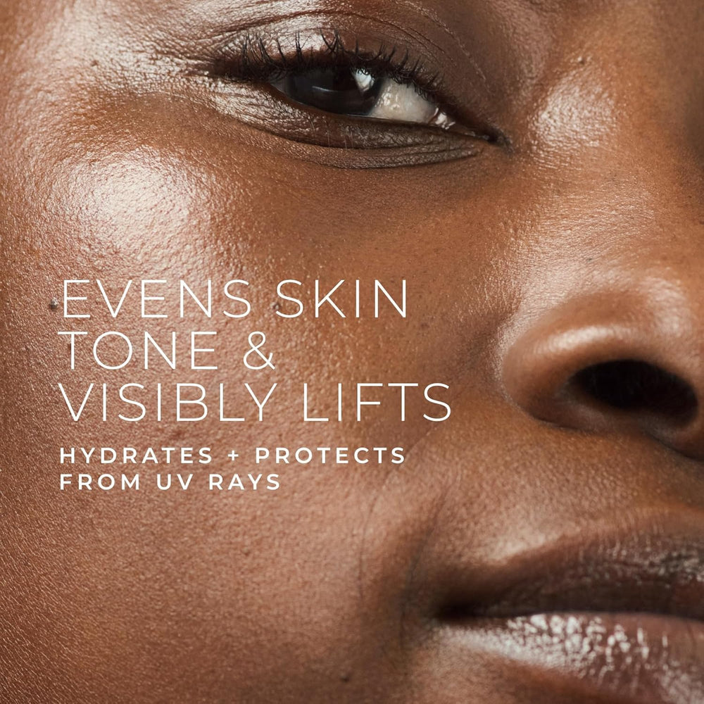 RoC moisturizer applied on skin illustrating an easy daily routine.