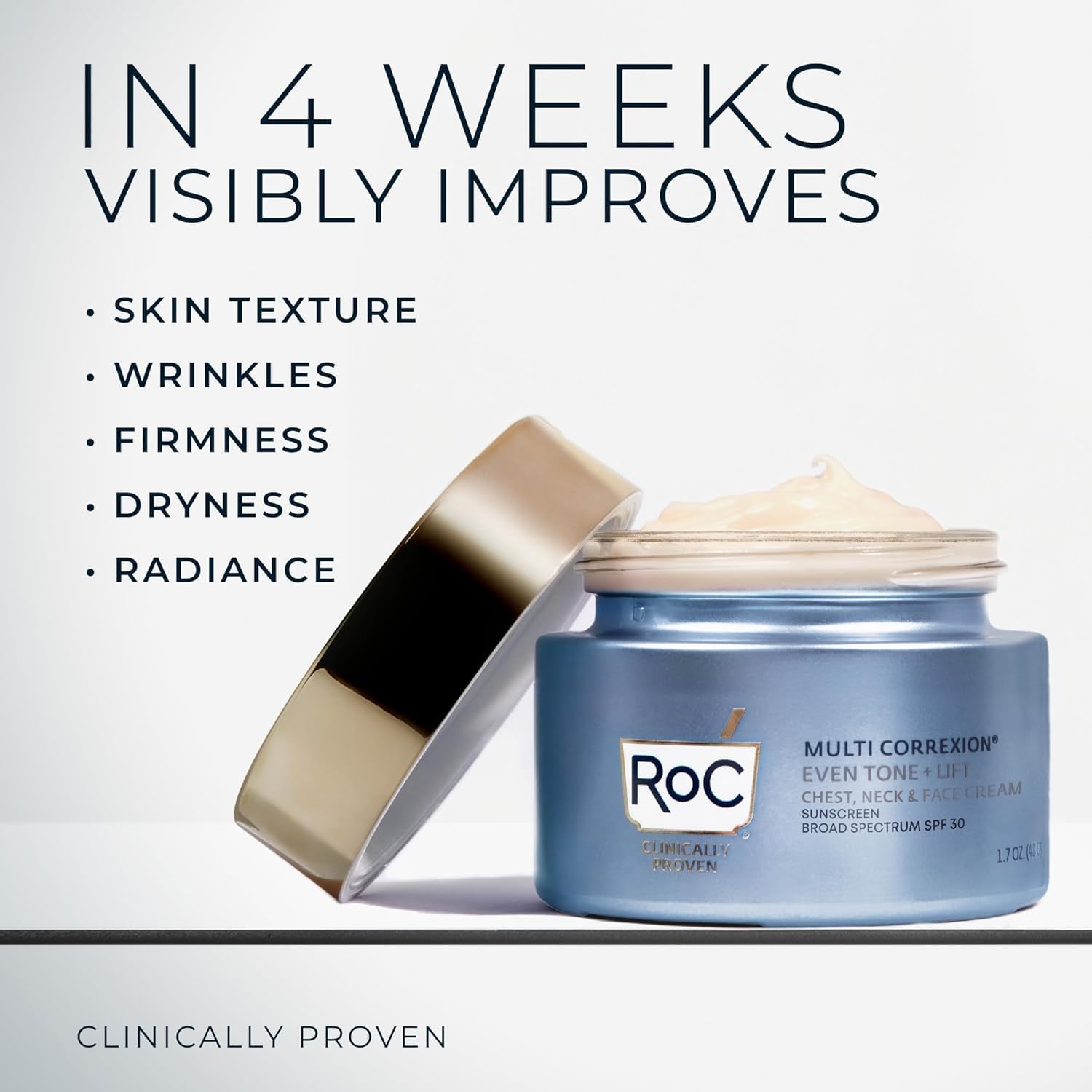 RoC morning routine scene with cleanser and cream application