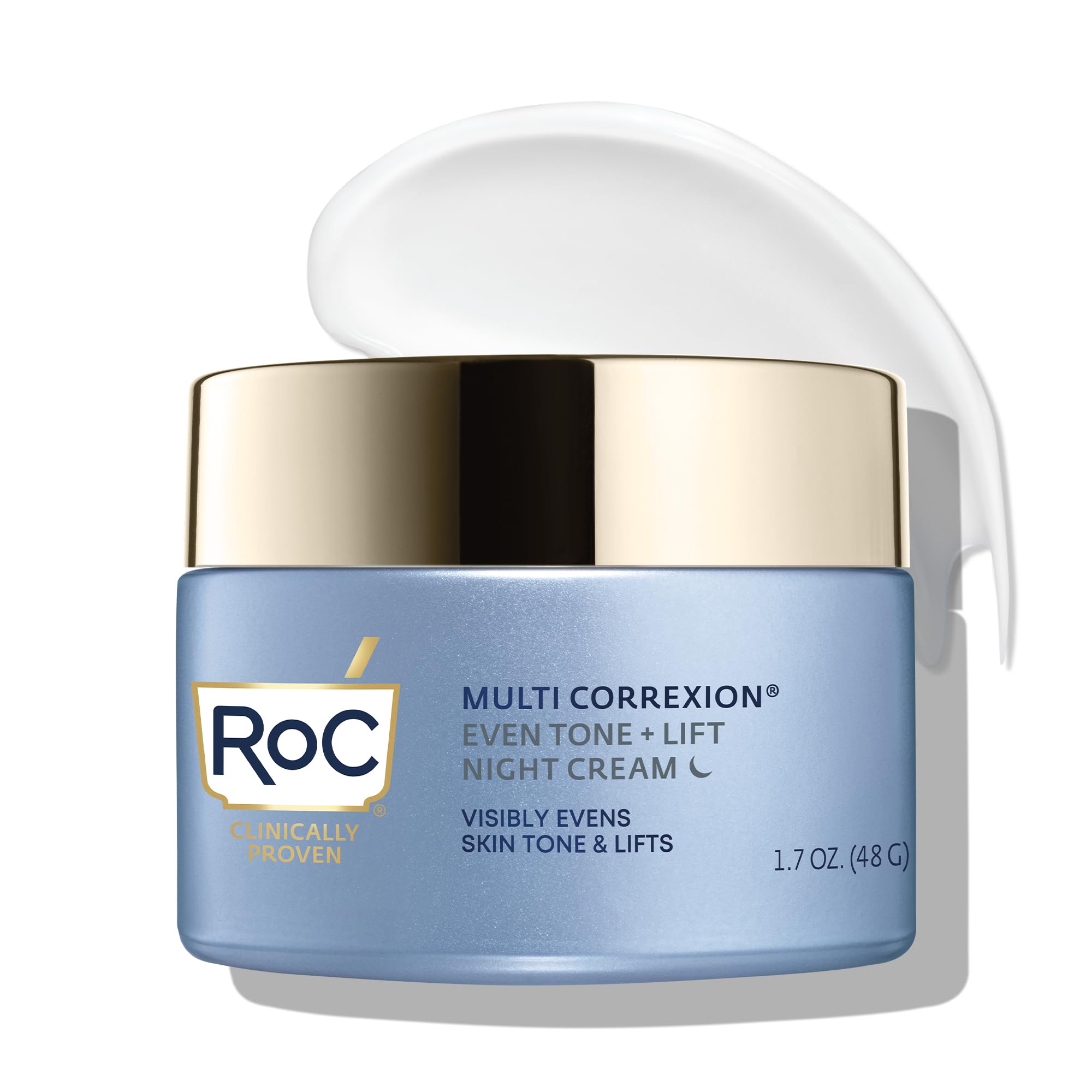 RoC Multi Correxion night cream jar close-up showing rich hydration