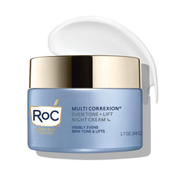 RoC Multi Correxion night cream jar close-up showing rich hydration