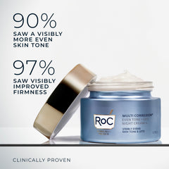 RoC night cream on neck area illustrating targeted application