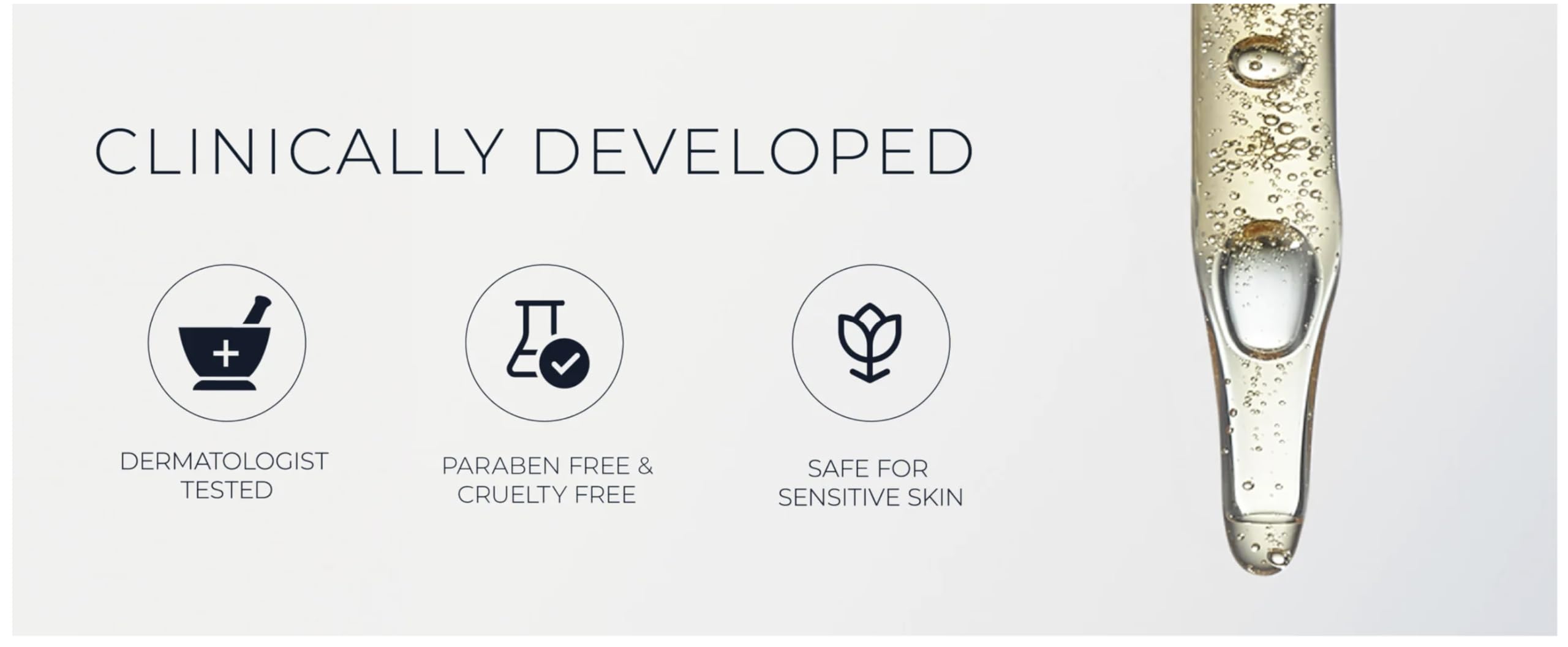 RoC serum on skin close-up showing glow and even tone