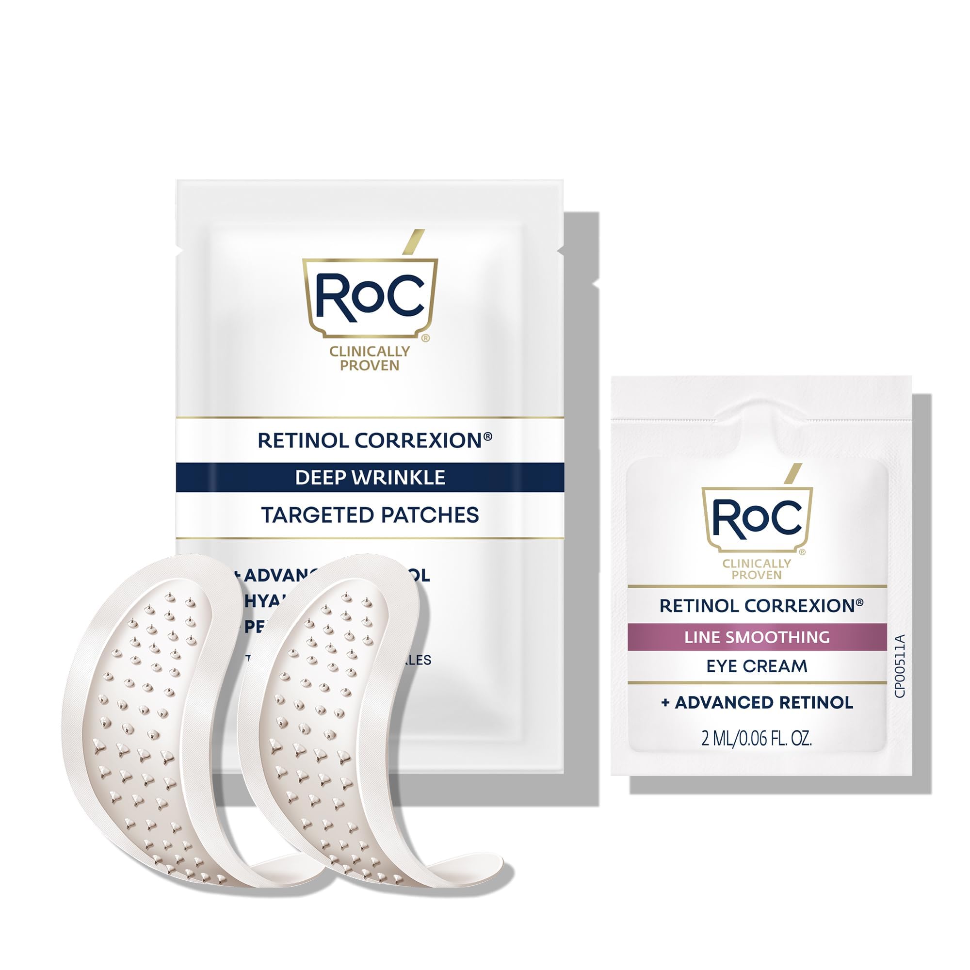 RoC Retinol Correxion patch targets forehead wrinkles for quick smoothing