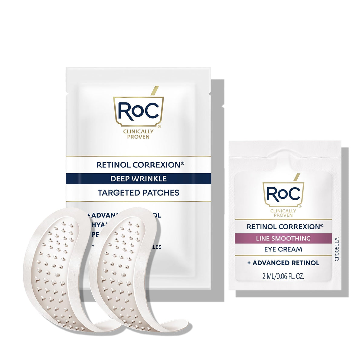 RoC Retinol Correxion patch targets forehead wrinkles for quick smoothing