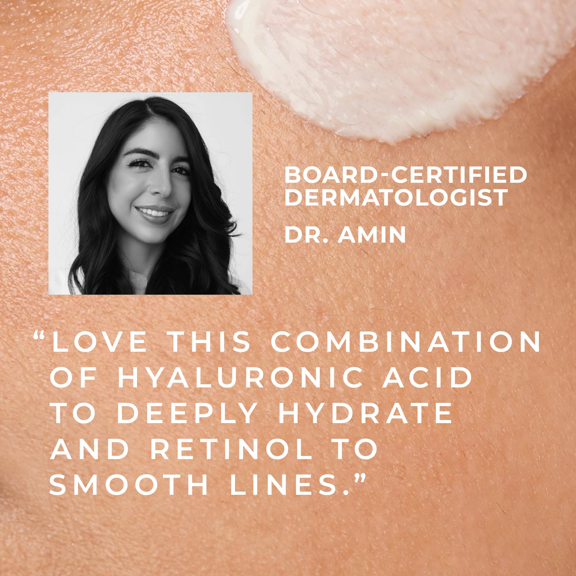 RoC Retinol Correxion Max Hydration Cream hyaluronic-acid graphic explaining actives