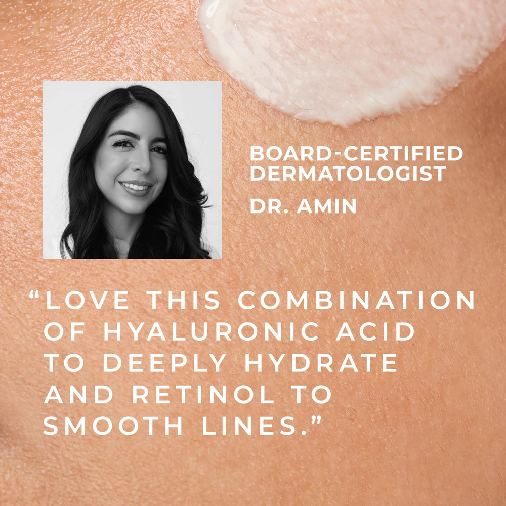 RoC Retinol Correxion Max Hydration Cream hyaluronic-acid graphic explaining actives