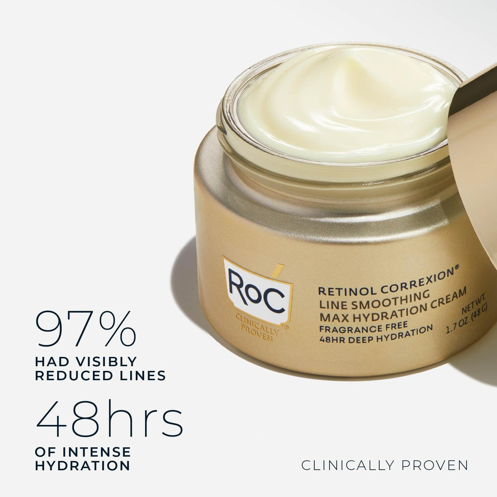 RoC cream texture swirls for easy spreading and quick absorption