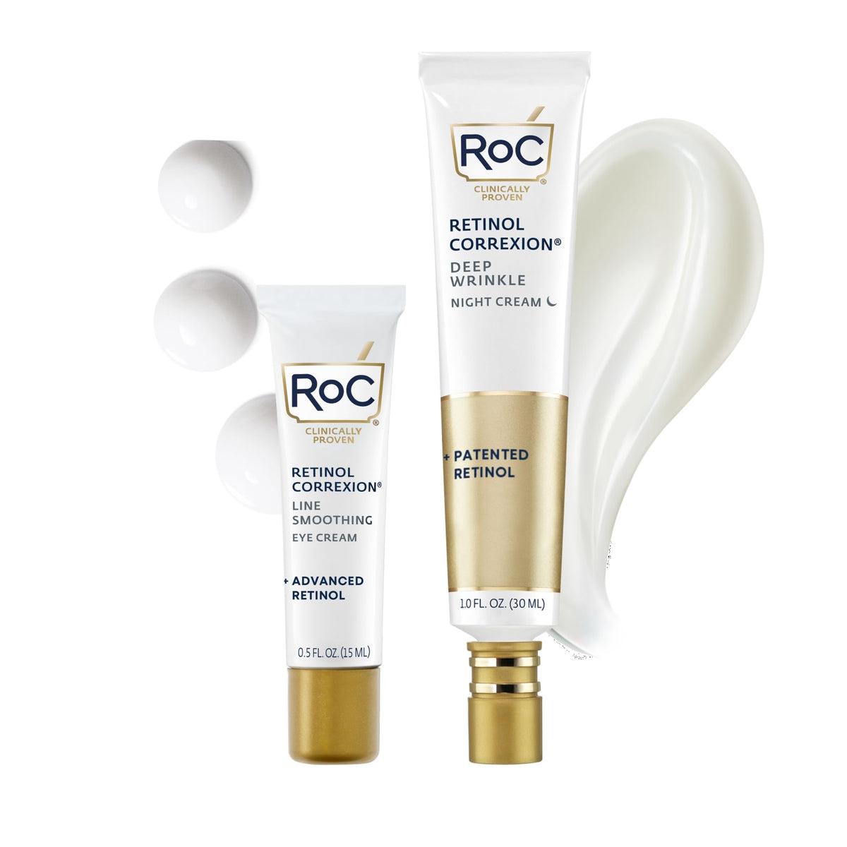 RoC Retinol Correxion night cream bottle for overnight wrinkle care