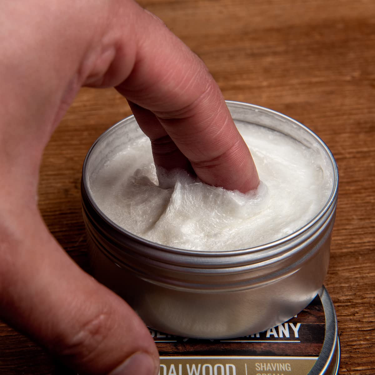 Rocky Mountain Barber Co rich lather in shaving bowl