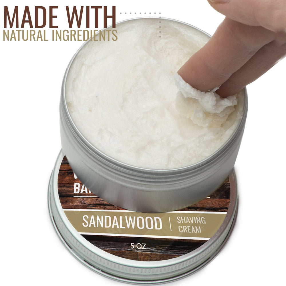 Rocky Mountain Barber Co sandalwood essential oil bottle highlights natural fragrance