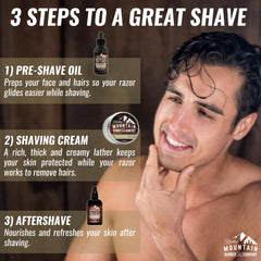 Rocky Mountain Barber Co shaving brush applying thick lather