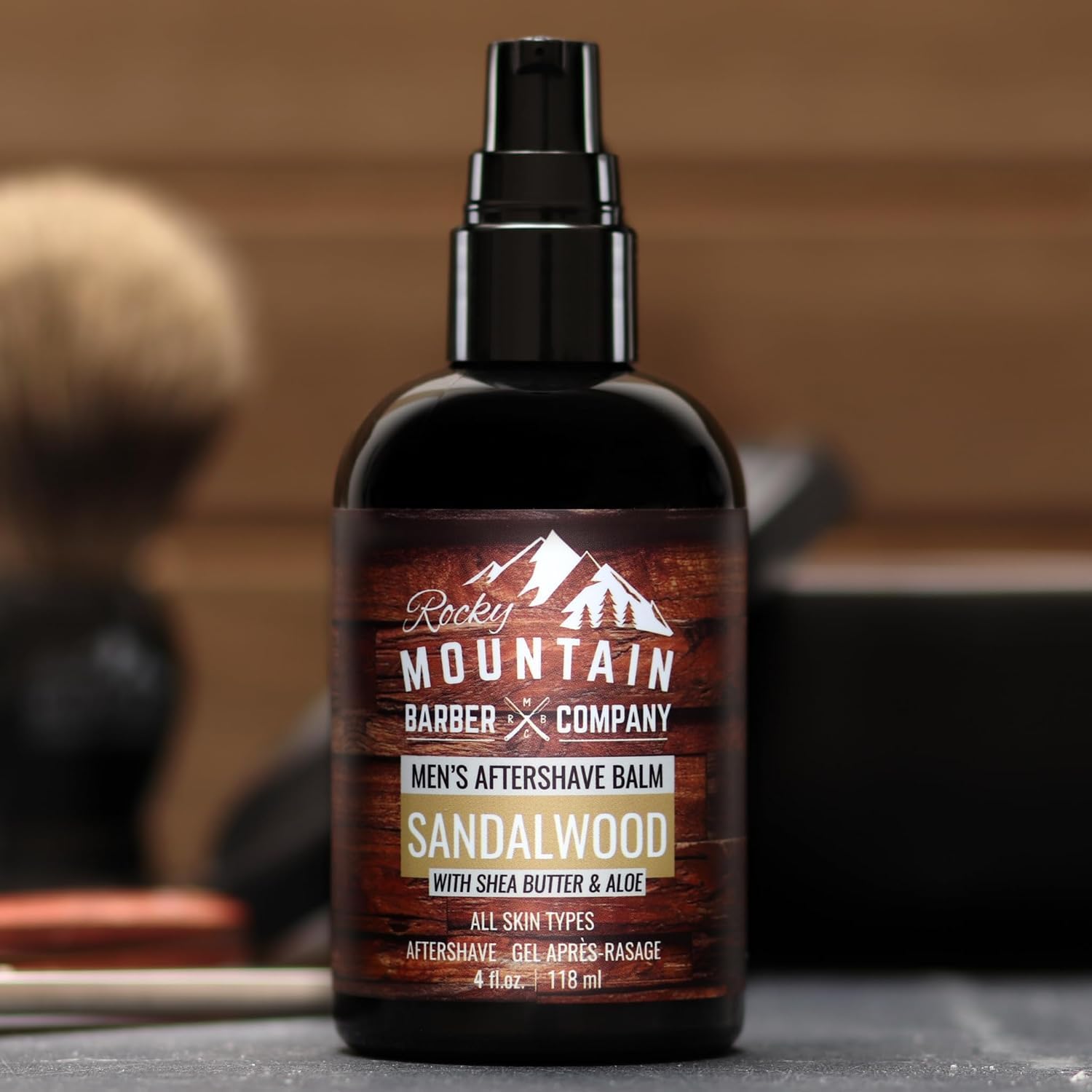 Rocky Mountain Barber Company four-ounce bottle ready for daily grooming