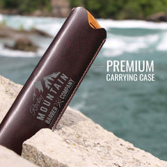 Rocky Mountain Barber Company wood hair comb with medium teeth for versatile grooming.