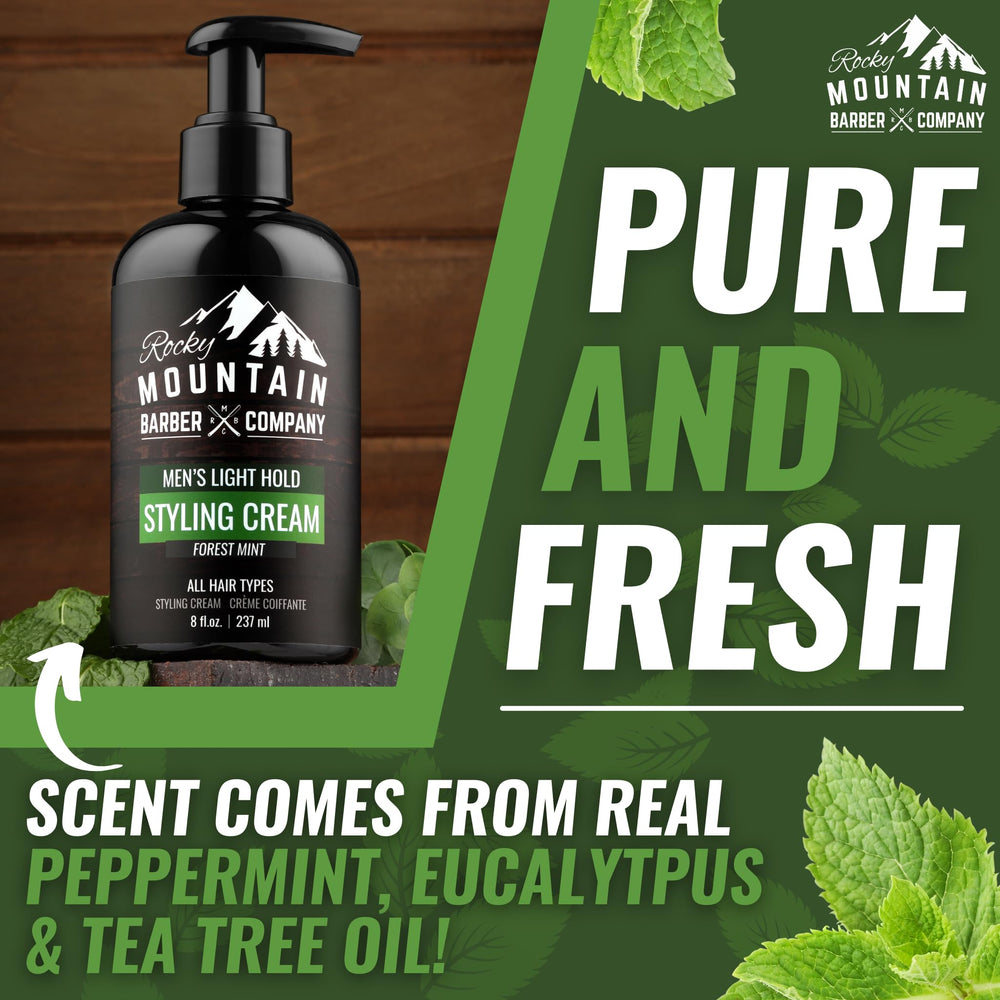 Rocky Mountain Barber Company crema con aroma Forest Mint suave.
