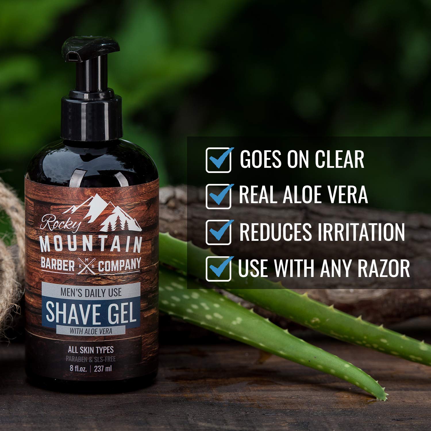 Rocky Mountain gel compatible with cartridge, safety, and straight razors
