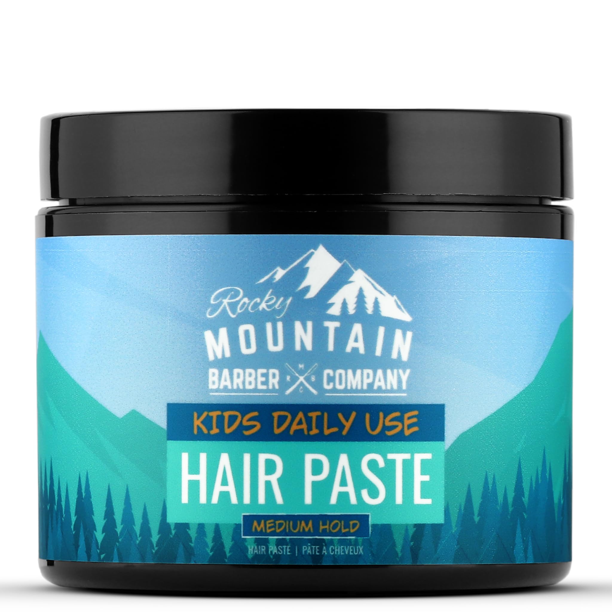 Pasta Rocky Mountain Barber Company 4 oz frasco para peinados simples y duraderos
