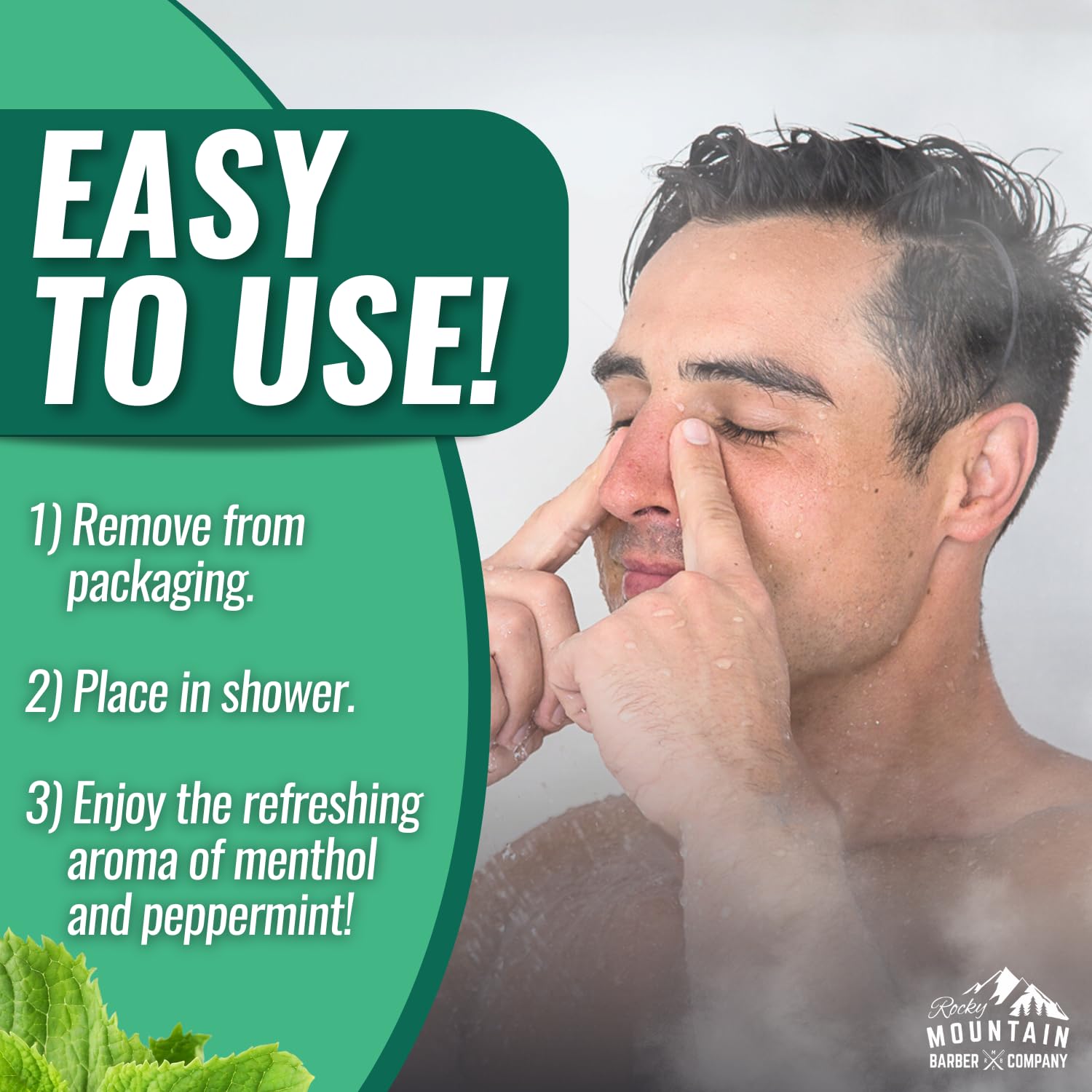 Sin colorantes artificiales, Mountain Mint utiliza aceites esenciales puros para la ducha.