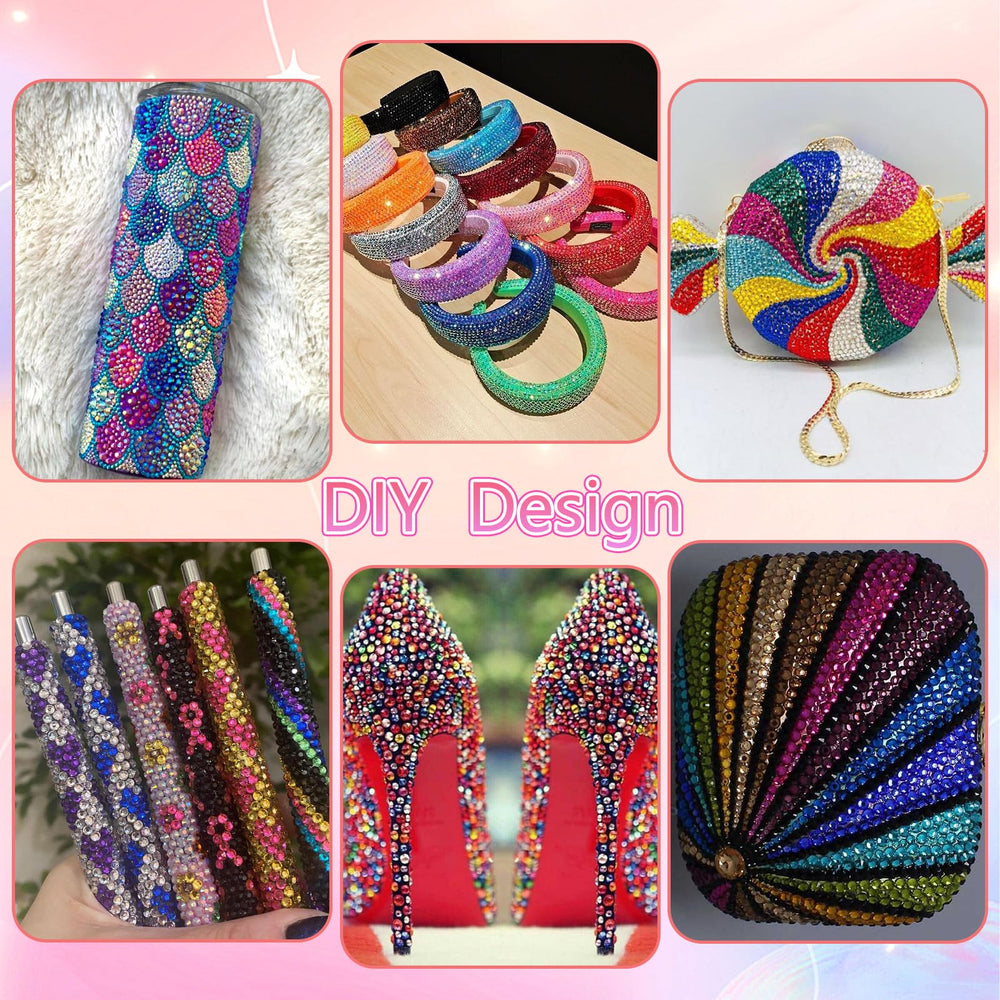 Rodaky arte de uñas y diy con cristales de resina translúcida.