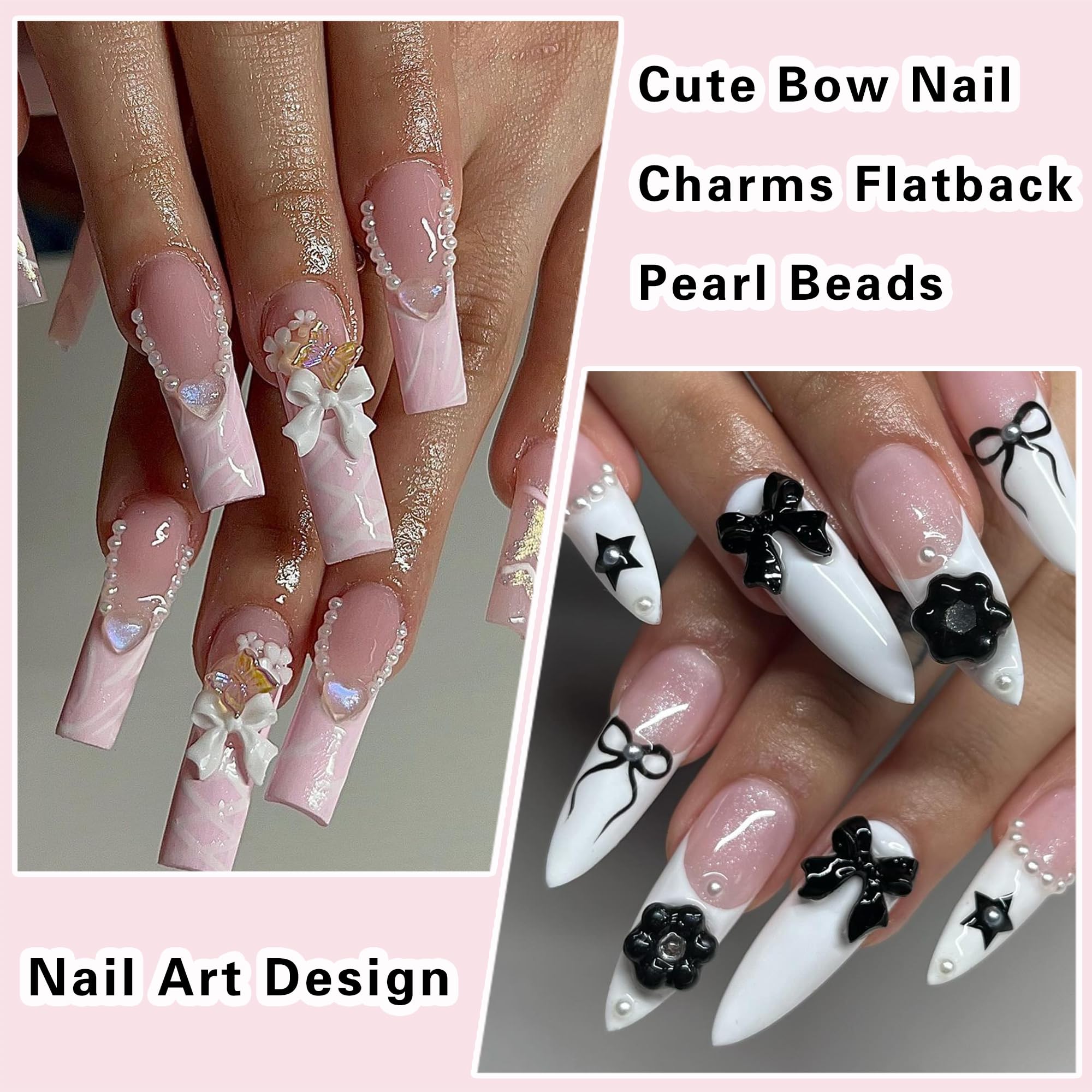 RODAKY charms de lazo para uñas, decoraciones creativas para nail art.