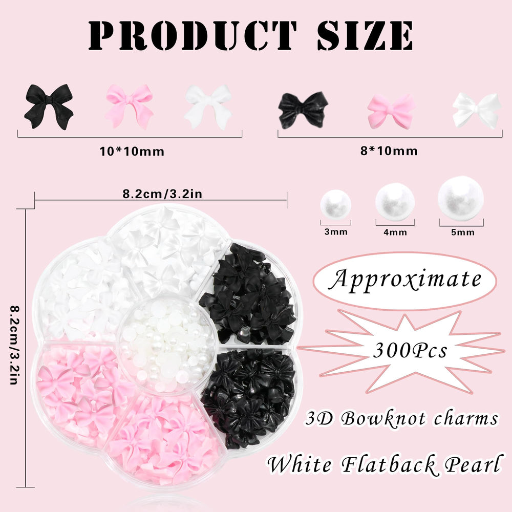 RODAKY lazo 3D para uñas en blanco, añade detalle delicado.
