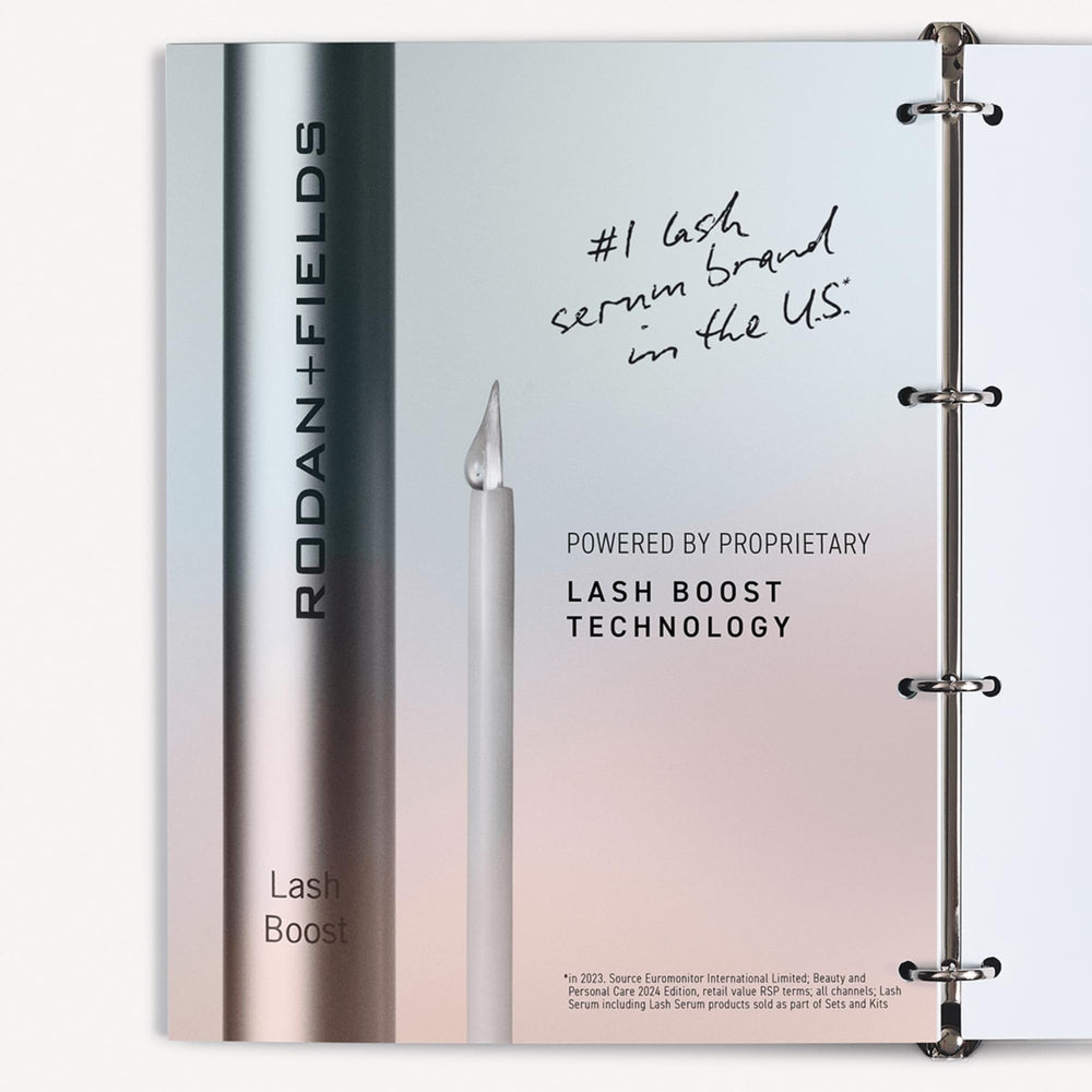 Rodan + Fields Lash Boost Serum brow application demonstrates versatile brow use.