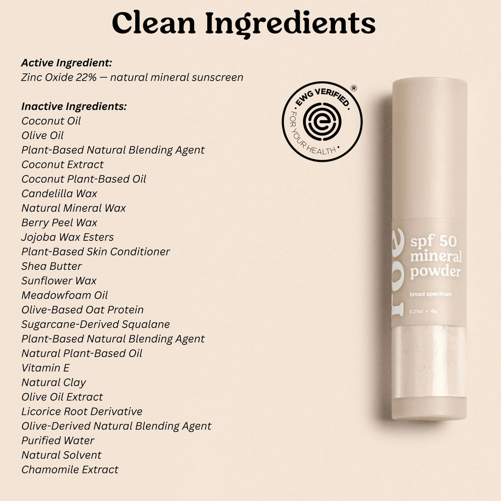 Clean ingredients label on Roe Wellness product indicating paraben-free formula.