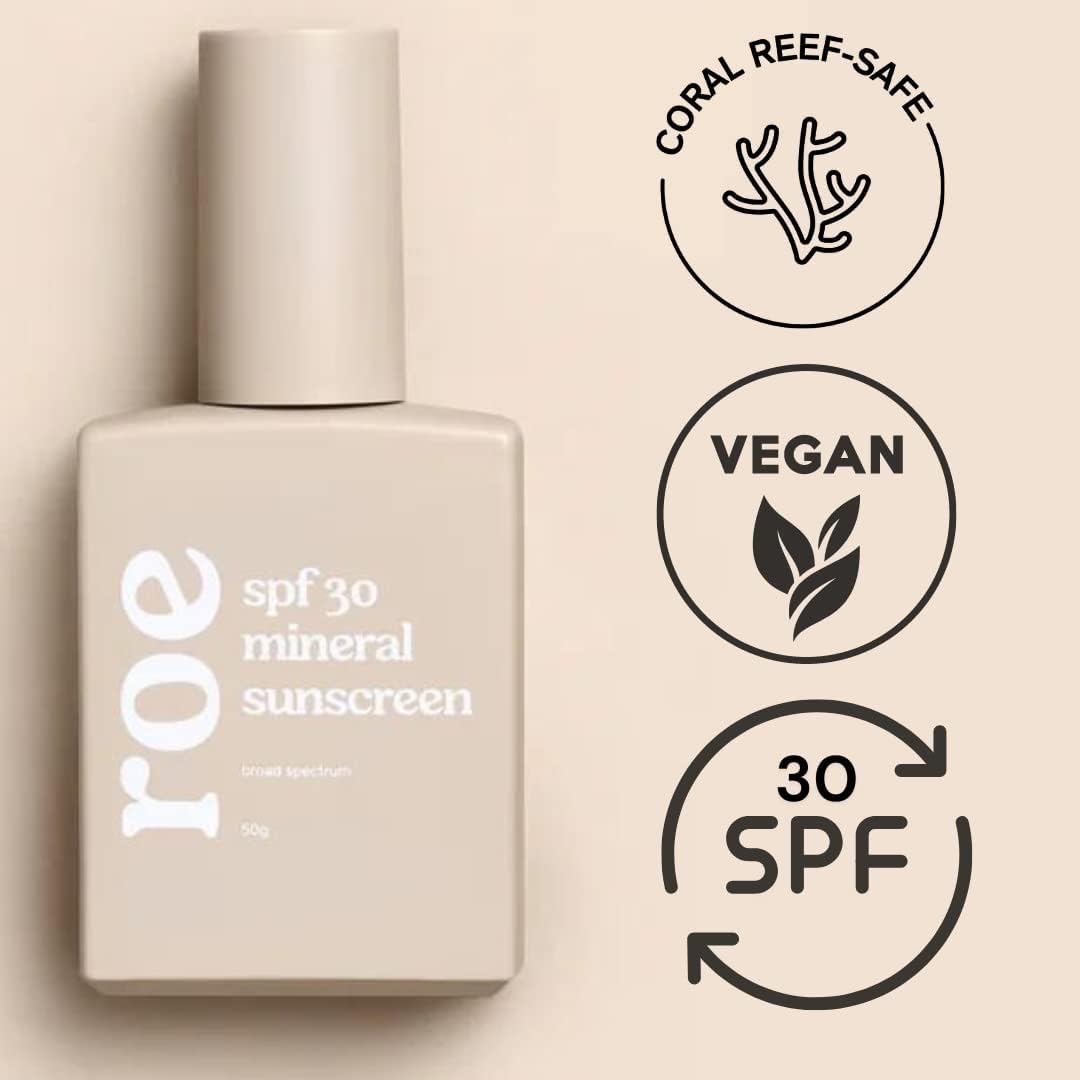 Roe Wellness zinc-oxide mineral filter details on label.