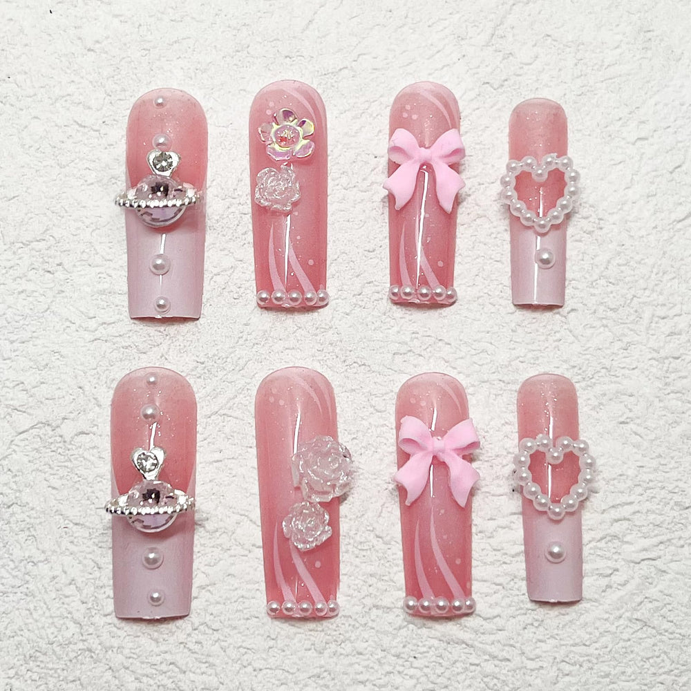 ROFIBUT uñas con rhinestones para acabado glamuroso