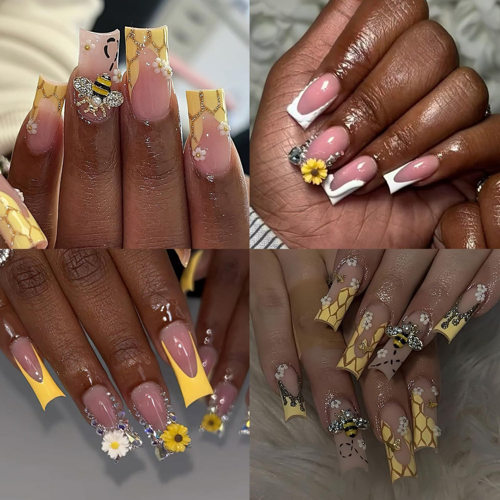 ROFIBUT ABEJA 3D: joya dorada para uñas y acabado premium.