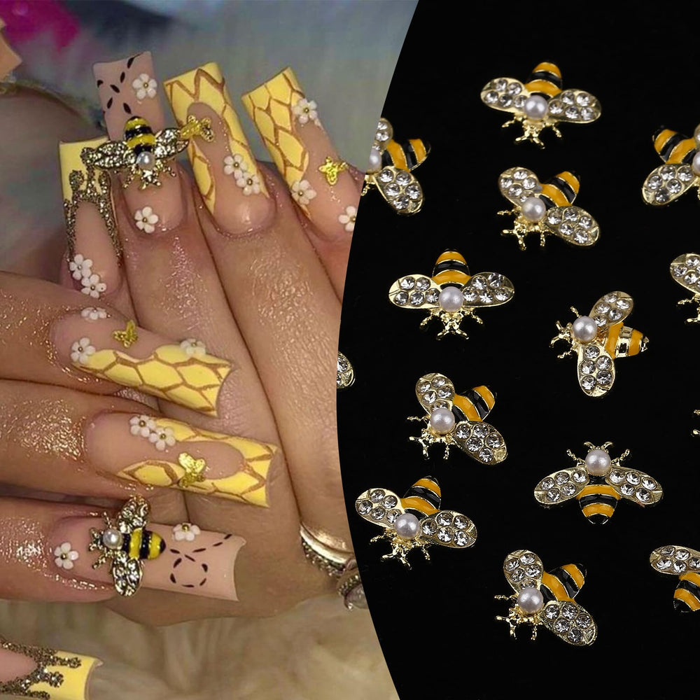 ROFIBUT Daisy en resina amarilla, detalle floral para uñas duraderas.
