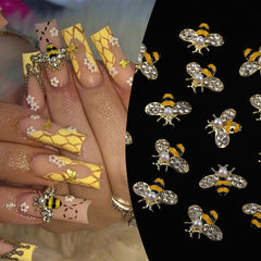 ROFIBUT Daisy en resina amarilla, detalle floral para uñas duraderas.