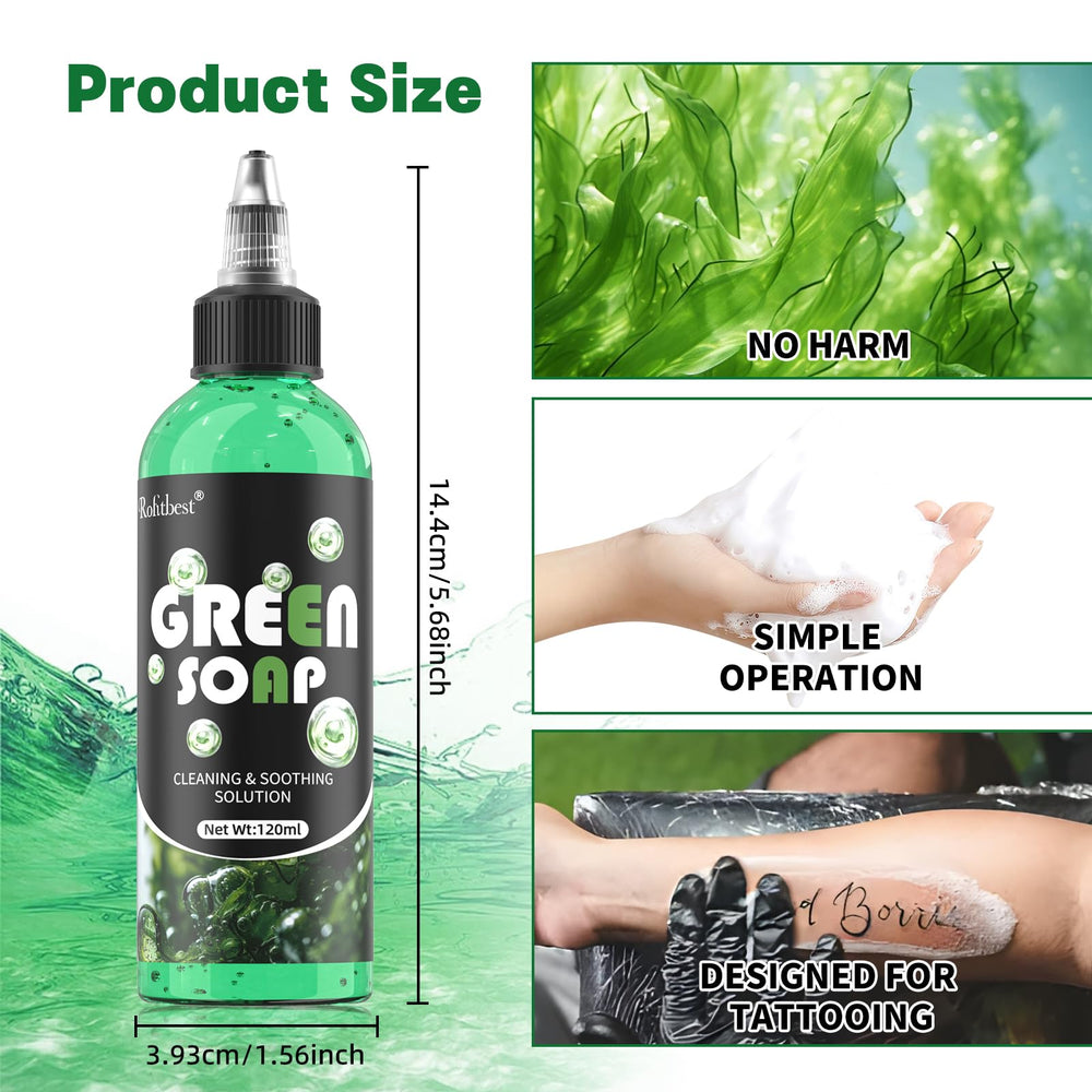 Rofitbest botella espuma para limpieza tatuajes, dosificacion facil.