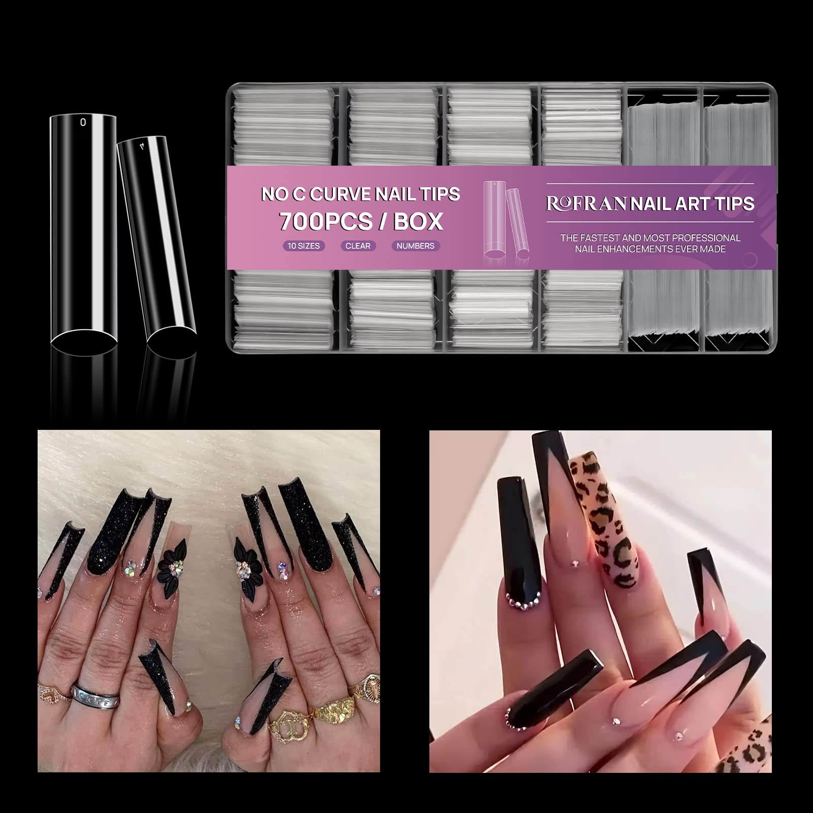 Rofran accesorios uñas 700piezas, kit completo para salón.
