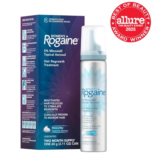 Rogaine foam dispense close-up shows easy application