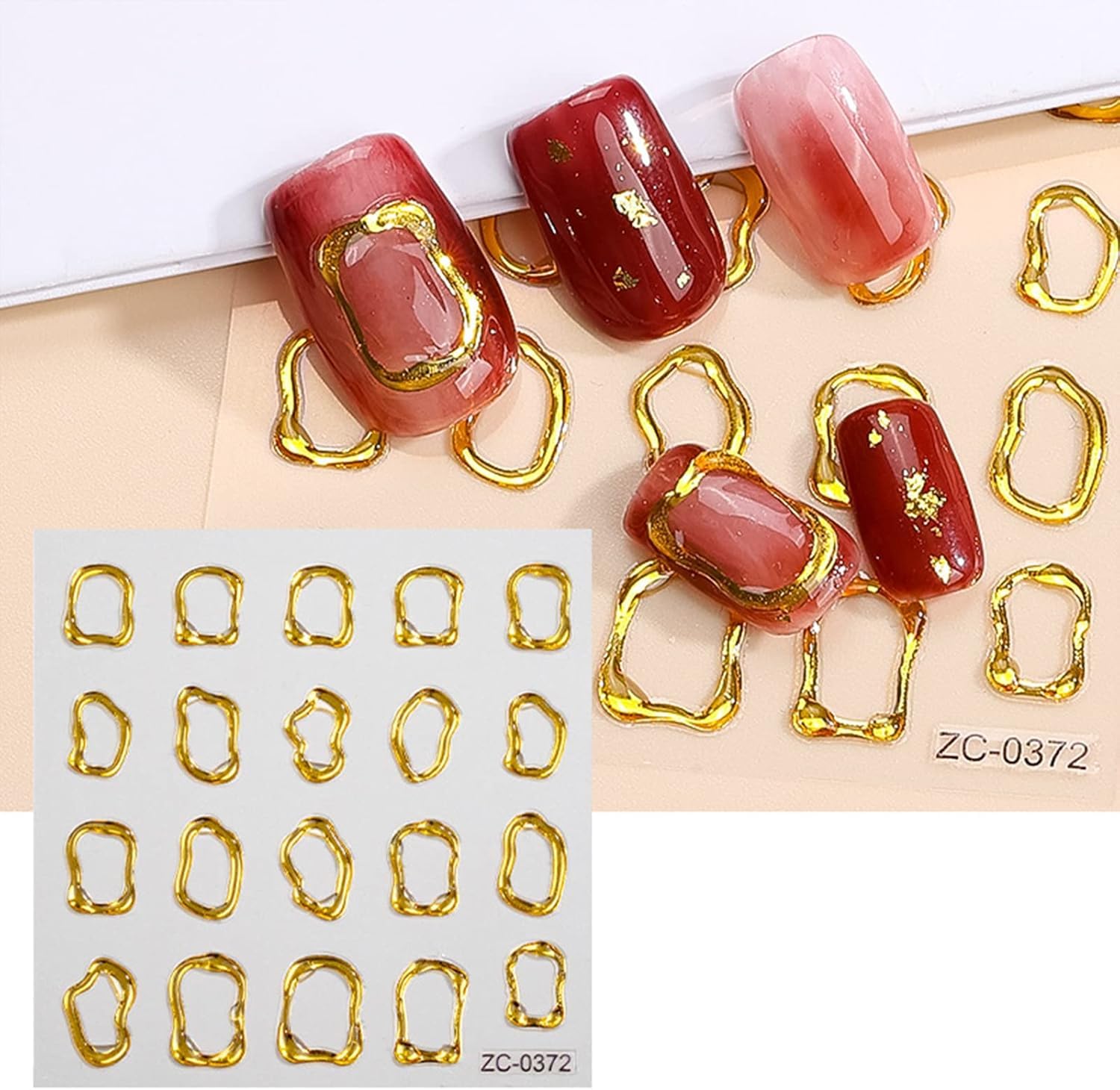 Rokhevn hojas oro 6x6 cm para manicura rápida