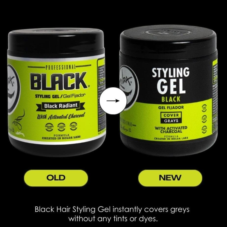 Rolda Activated charcoal coverage image demonstrates instant grey-hair masking with a natural tint