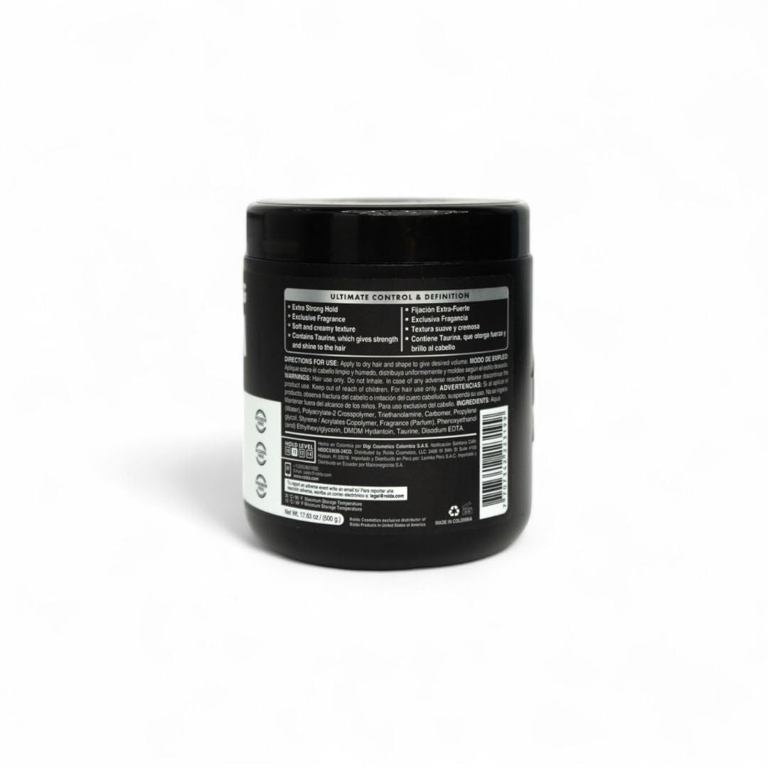 Rolda crema modeladora para cabello masculino, aprobada por barberos para uso diario.