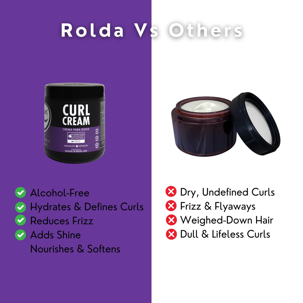 Rolda Curl Cream anti-frizz residuo cero sin manchas