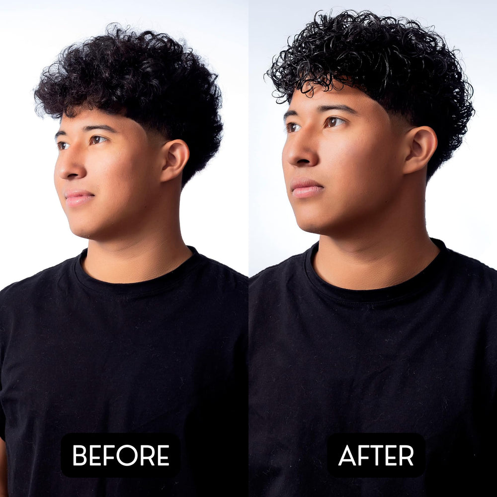 Rolda Curl Cream aplicación con las manos para definir rizos
