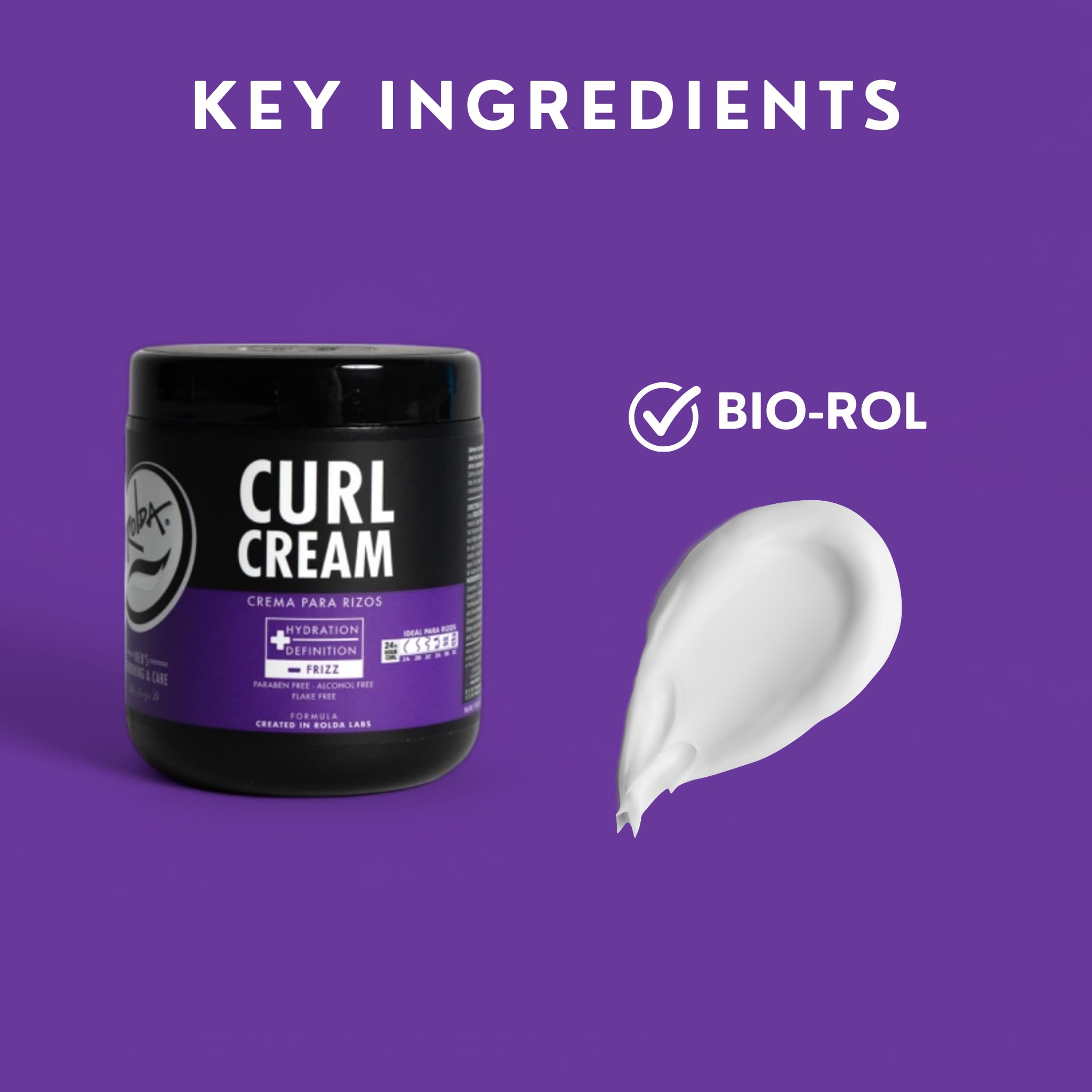 Rolda Curl Cream aporta brillo medio sin dejar residuos visibles.