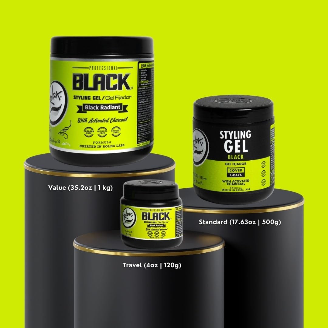 Rolda Temporary black dye gel in action to cover lighter strands