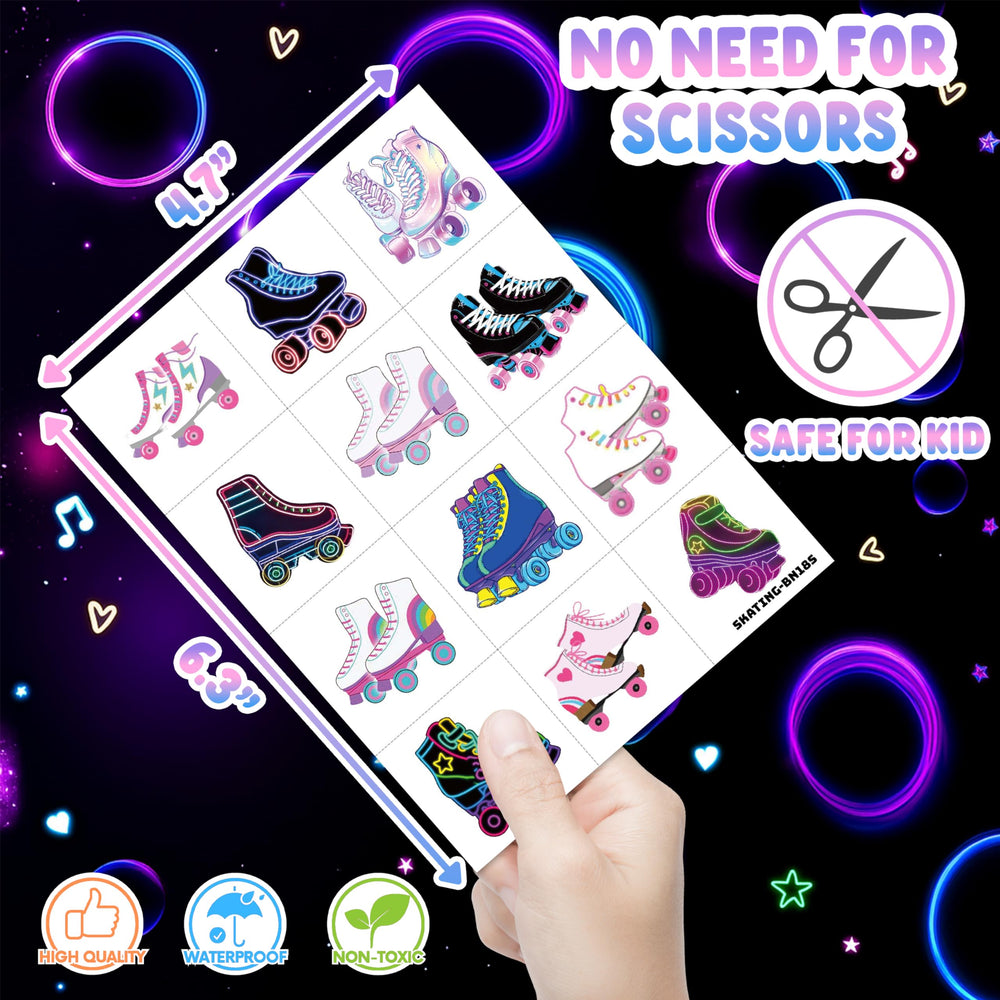 roller-skate-tattoos 80s-90s-graphics evoke nostalgia for skate parties