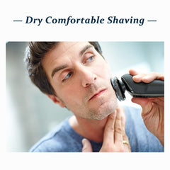 Installed SH30 heads on a Philips shaver demonstrating a simple replacement process.