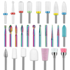 Rolokit 26pcs nail drill bits set contents for professional manicure and pedicure use.