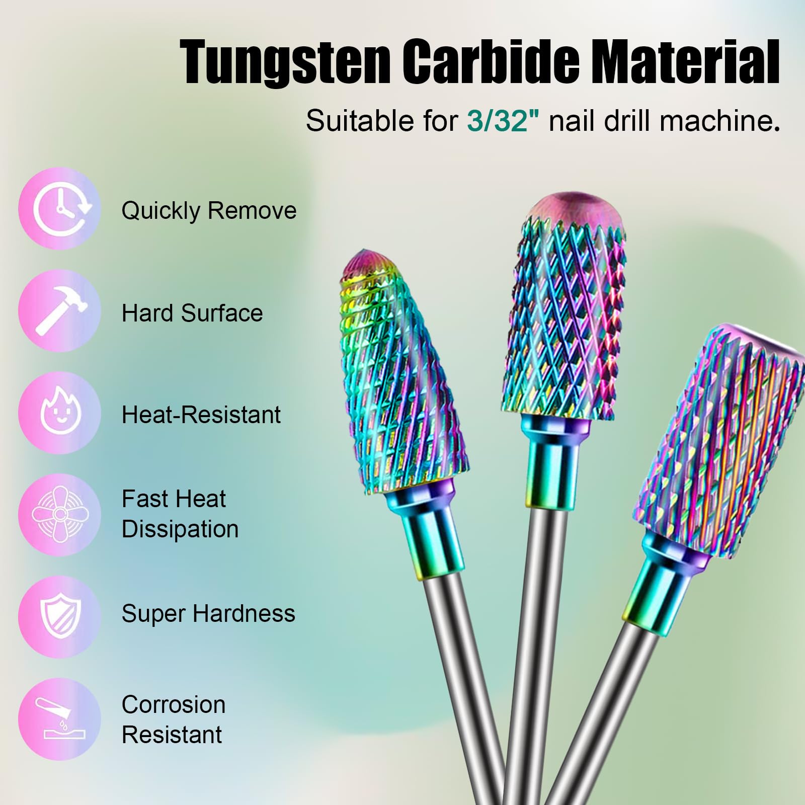 Rolokit diamond drill bits provide precise finishes on natural and enhanced nails.