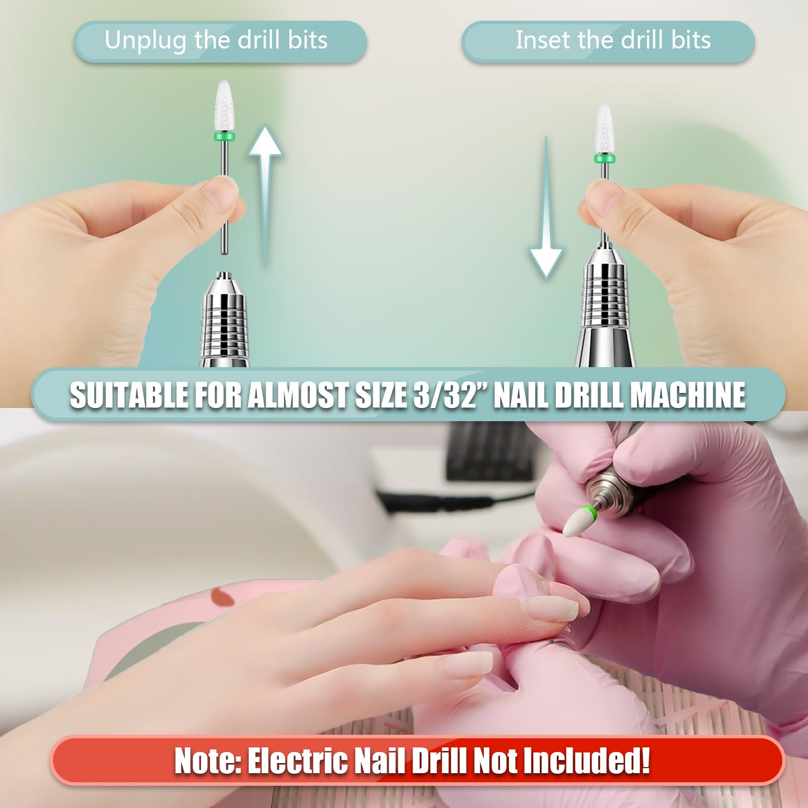 Rolokit nail brush keeps bits clean for consistent results and quick tidy up.