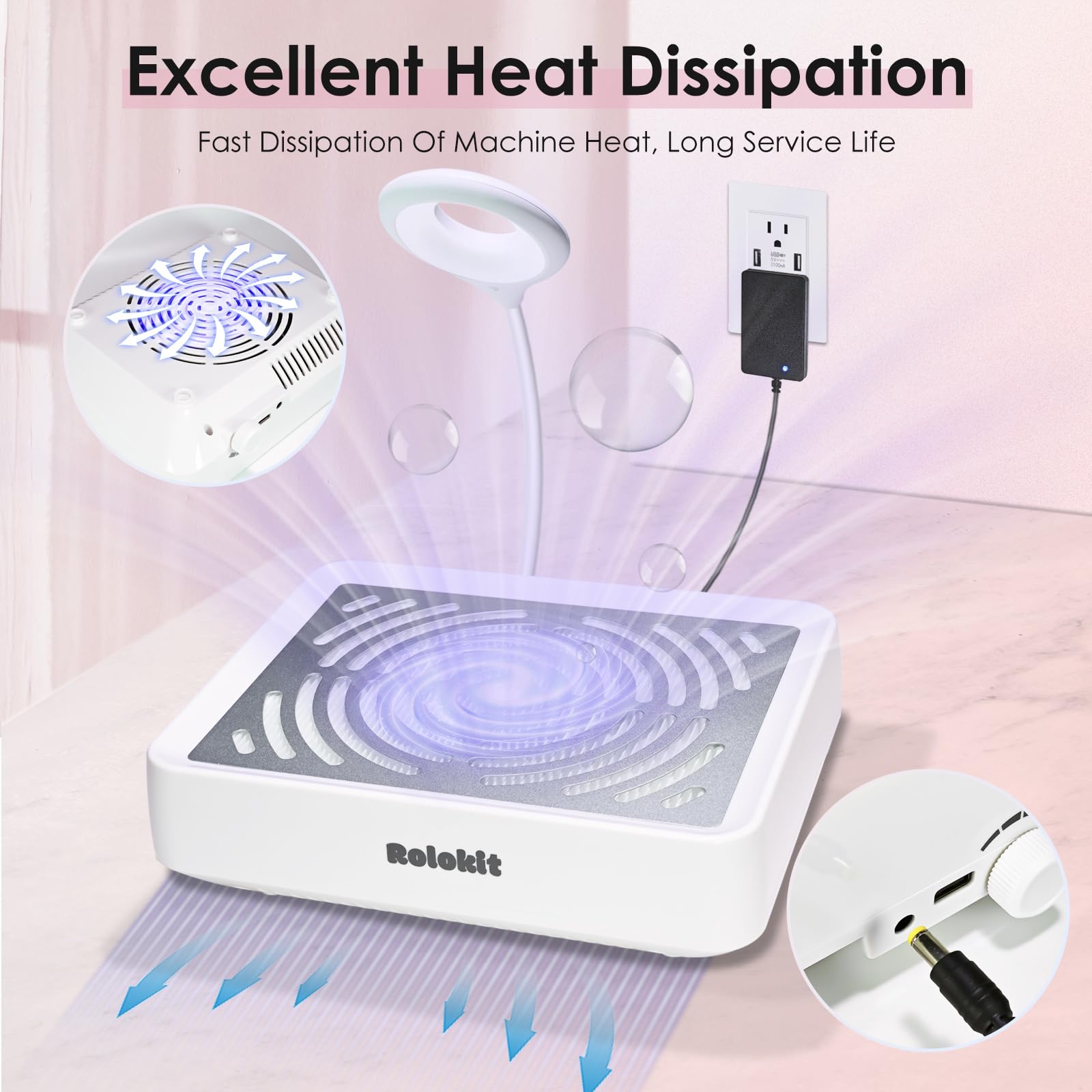 Rolokit reusable mesh filter close-up reduces dust leakage during filing.